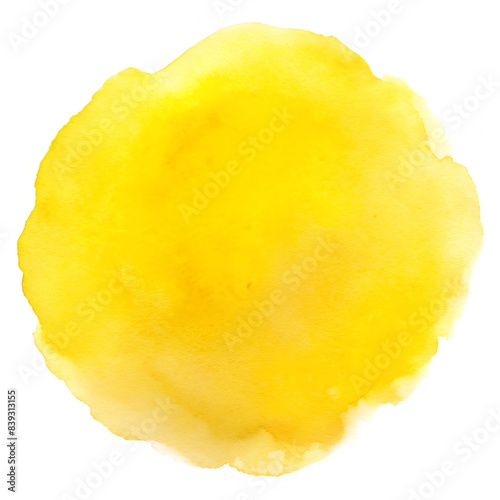 yellow stain isolated on white background