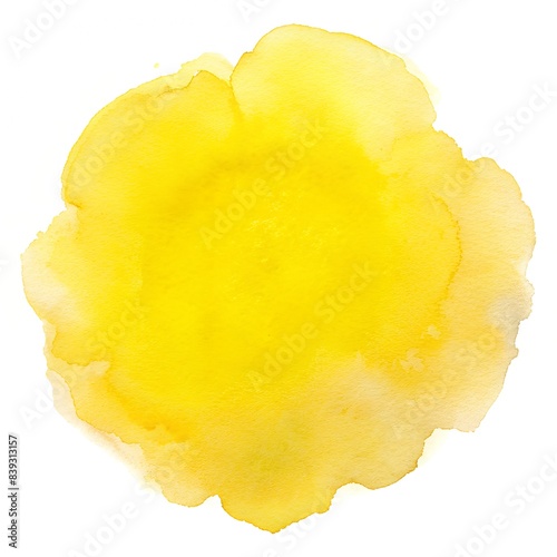 yellow stain isolated on white background