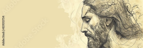 Salvation and Love: Jesus' Message of Hope and Redemption, Biblical Illustration Perfect for Stock Photography,Christian banner