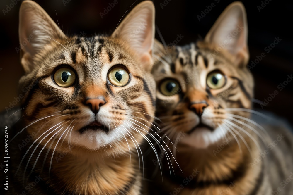 Startled Surprised cats. Animal pet eyes. Generate Ai Startled Surprised cats. Animal pet eyes. Generate Ai
