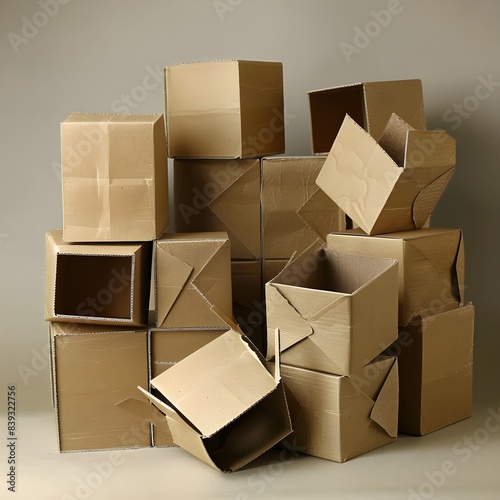 opened cardboard box,Bhola Packaging Corrugated Box 3 Ply  photo