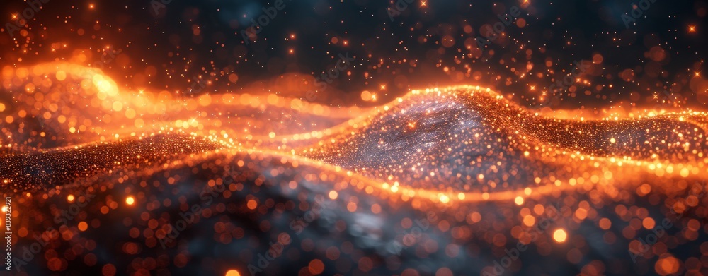 ethereal fantasy light trail light dots wave swirl motion with glowing shimmering futuristic abstract background, sci-fi cyberspace futurism technology trendy background ethereal fantasy light trail light dots wave swirl motion with glowing shimmering futuristic abstract background, sci-fi cyberspace futurism technology trendy background