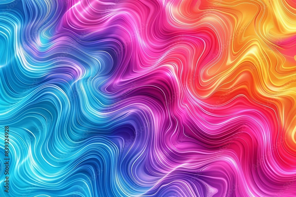 Ultra HD Psychedelic Waves in Bright Colors Suitable for Application, Desktop, Banner Background, Print Backdrop, and Other Print and Digital Work Related