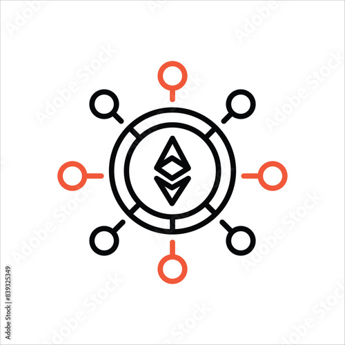 Ethereum  vector icon