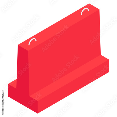 Trendy vector design of road block board