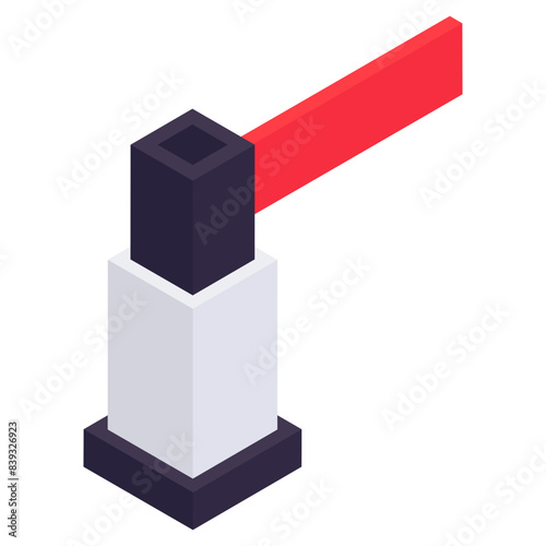 Trendy vector design of security barrier 
