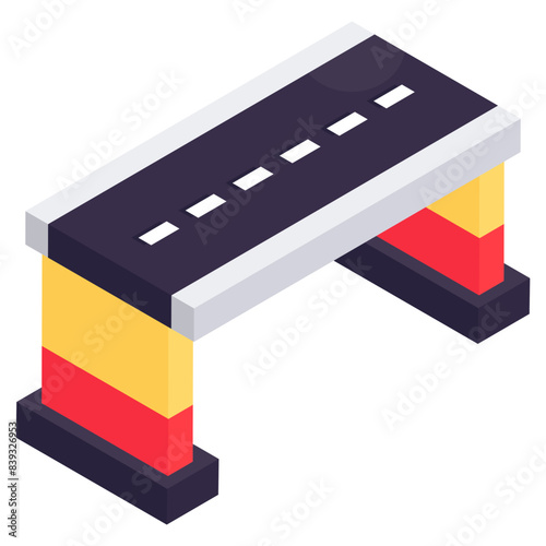 Conceptual isometric design icon of road