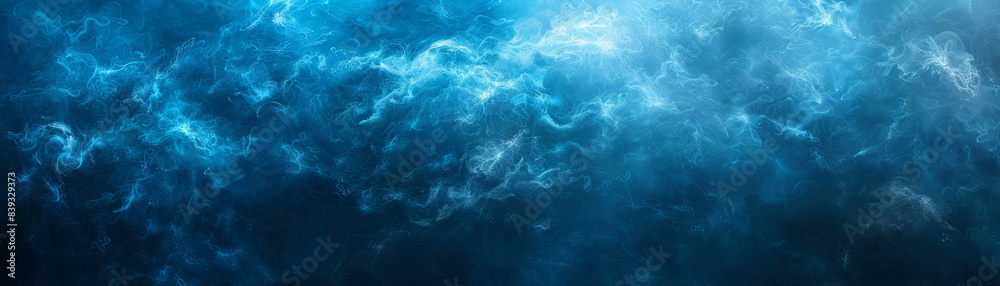 Abstract blue smoke and mist swirling on a dark background, creating a mysterious and ethereal atmosphere with contrasting shades and textures. Abstract blue smoke and mist swirling on a dark background, creating a mysterious and ethereal atmosphere with contrasting shades and textures.
