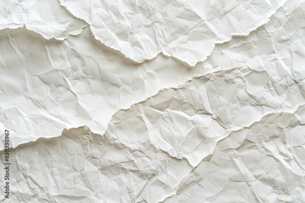 Close-up of crumpled white paper texture. Perfect for backgrounds, designs, and creative textures. High-resolution for various uses. Close-up of crumpled white paper texture. Perfect for backgrounds, designs, and creative textures. High-resolution for various uses.