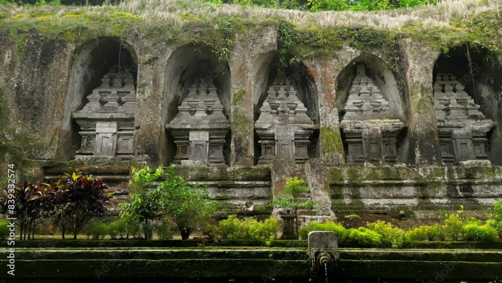 Pura Gunung Kawi royal tombs. Ancient bali temple attraction, historical rocky temple in ubud Pura Gunung Kawi royal tombs. Ancient bali temple attraction, historical rocky temple in ubud