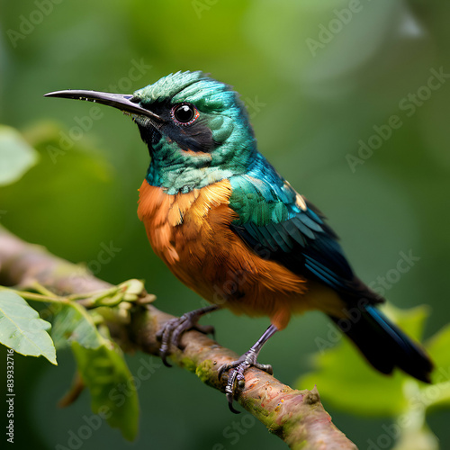 Cute Copper Sunbird looks awesome