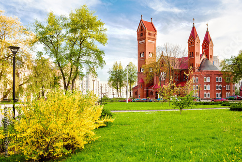 Catholic cathedral of St.Simon and St.Helena, Minsk, Belarus photo