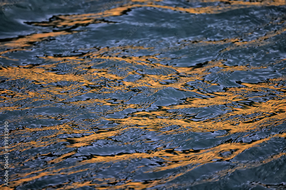 Fotografie water texture sea background, blue surface ocean waves ripple