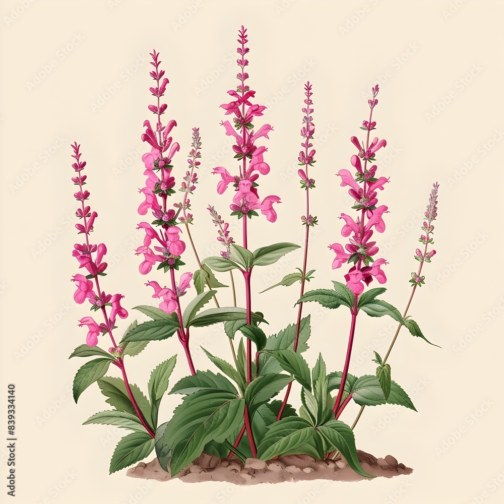 Colorful Salvia Flowers in Vibrant Botanical