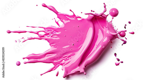 splash of bright pink nail polish cut out