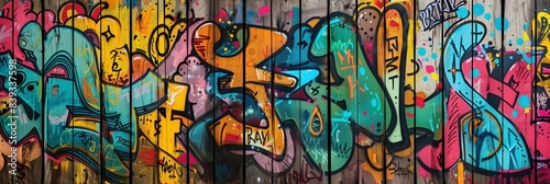 Colorful Urban Graffiti Street Art Background