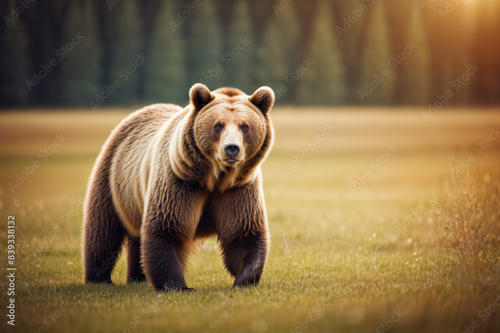 Bär auf einem Feld Bär auf einem Feld