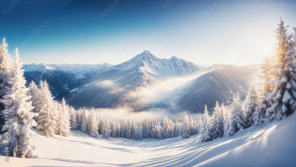 Berge im Schnee, Winterurlaub Berge im Schnee, Winterurlaub