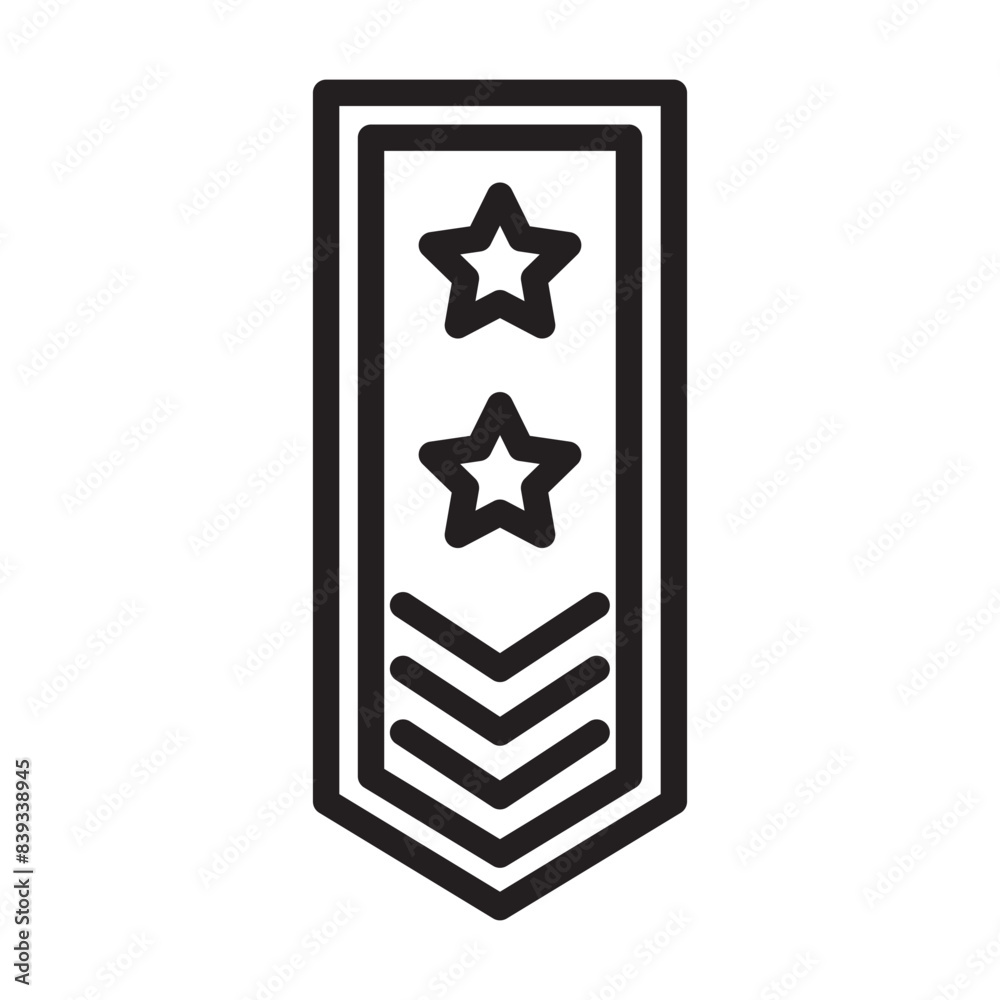 Military Rank Badge Symbol Representing Honor and Rank in Armed Forces