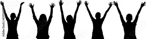 silhouette of a woman raise your hands and praise 