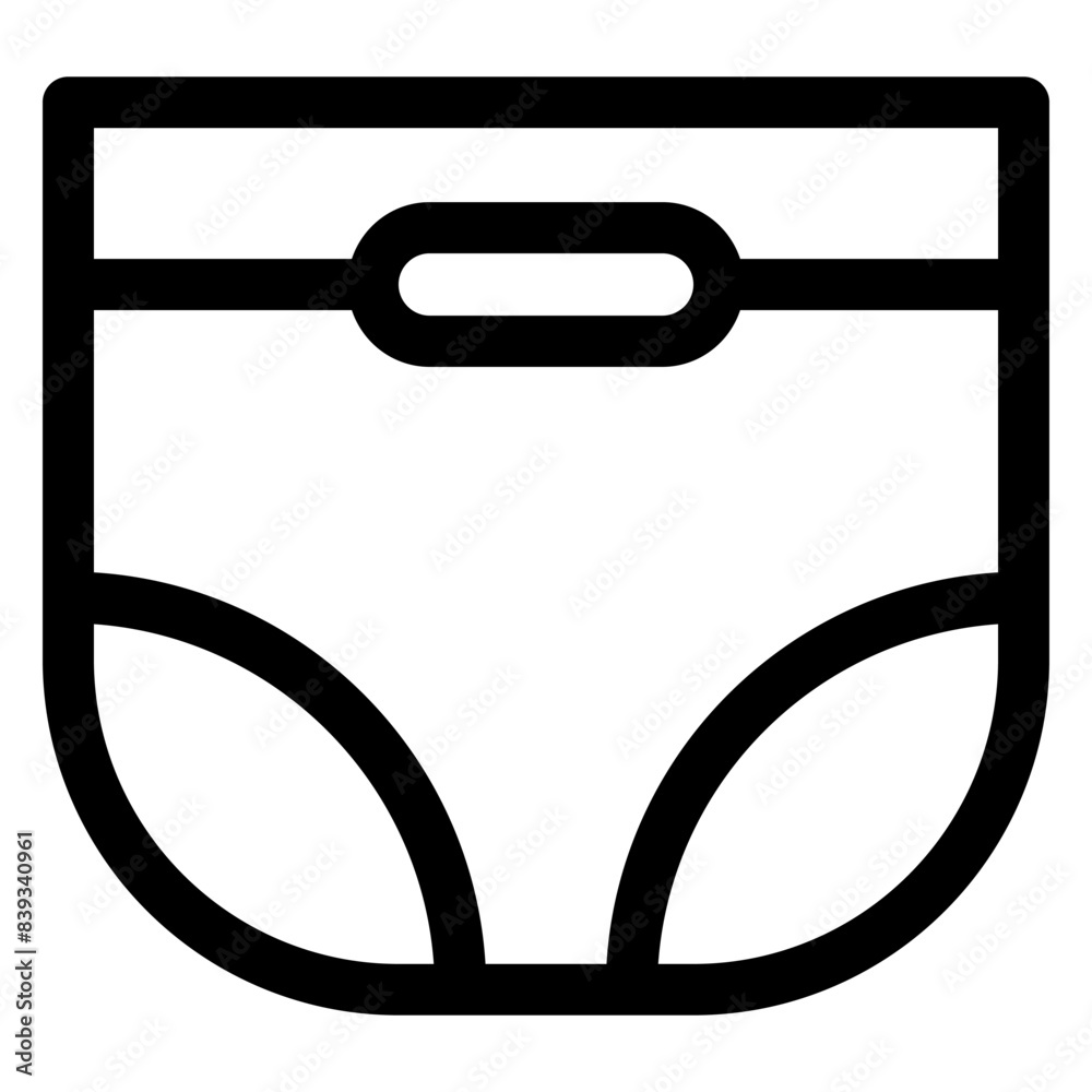 diaper line icon vector illustration isolated on white background diaper line icon vector illustration isolated on white background