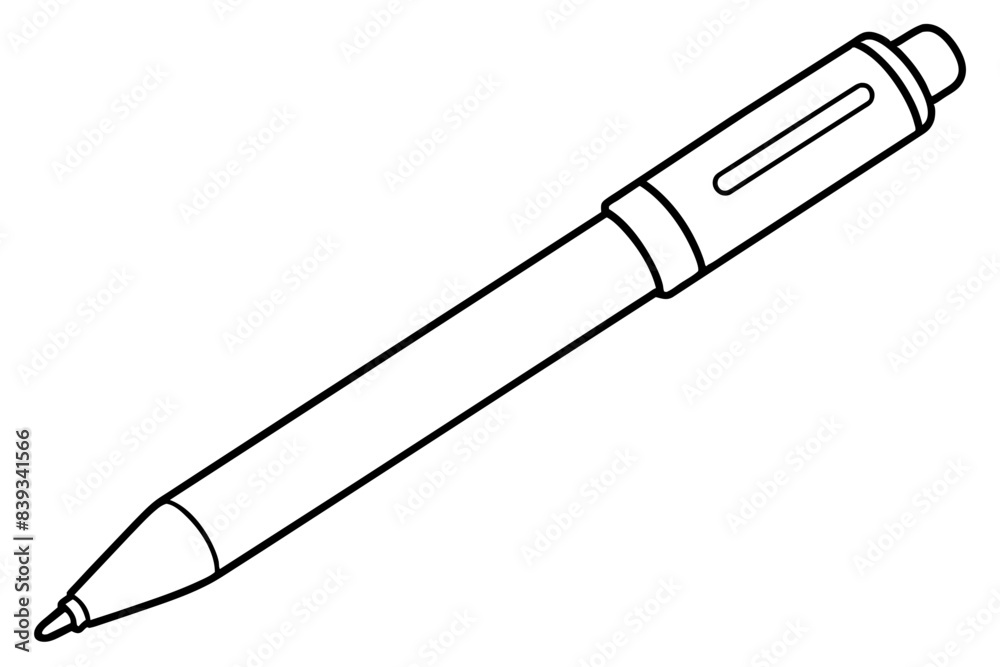 pen line art silhouette vector illustration pen line art silhouette vector illustration