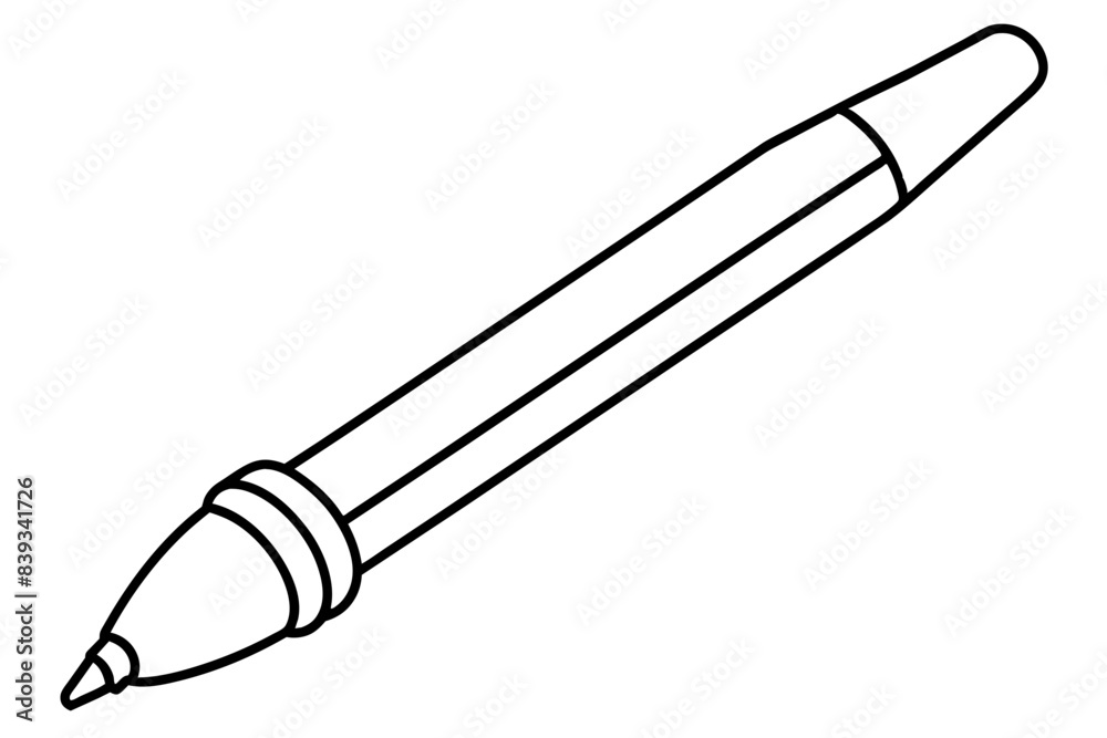 pen line art silhouette vector illustration pen line art silhouette vector illustration