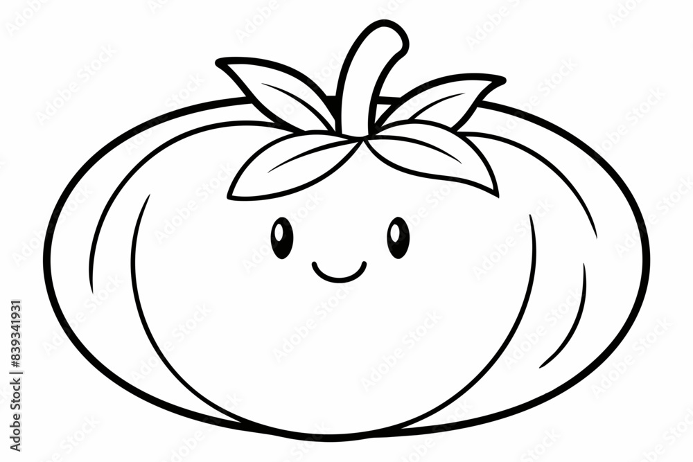 tomato fruit line art silhouette vector illustration tomato fruit line art silhouette vector illustration