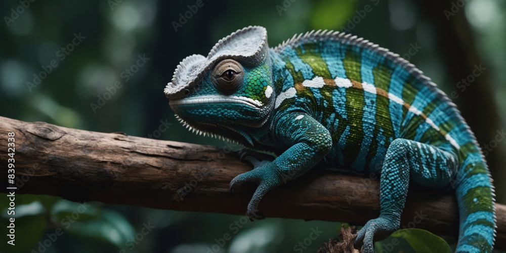 photo Exotic Reptile of chameleon with various colors of nature photo Exotic Reptile of chameleon with various colors of nature