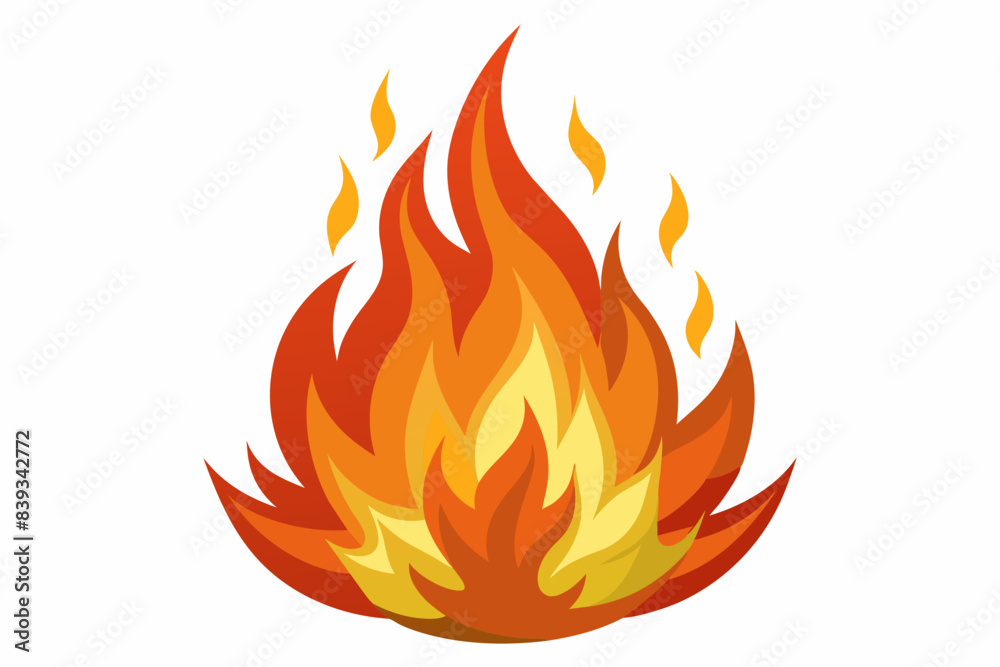 burning fire vector illustration