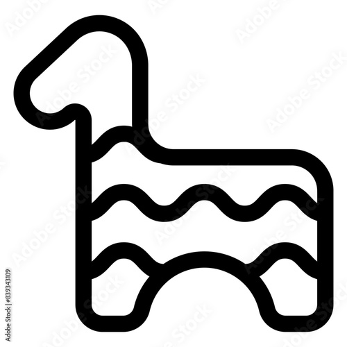 pinata line icon vector illustration isolated on white background