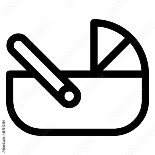 cradle line icon vector illustration isolated on white background