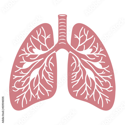 Human lung flat design