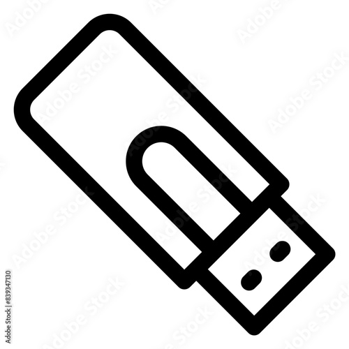 usb drive line icon vector illustration isolated on white background