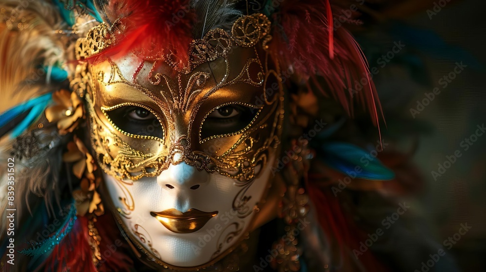 venetian carnival mask with gold and feathers on dark background masquerade ball costume from venice italy mardi gras celebration venetian carnival mask with gold and feathers on dark background masquerade ball costume from venice italy mardi gras celebration