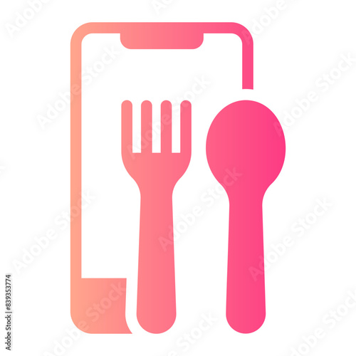 restaurant app gradient icon