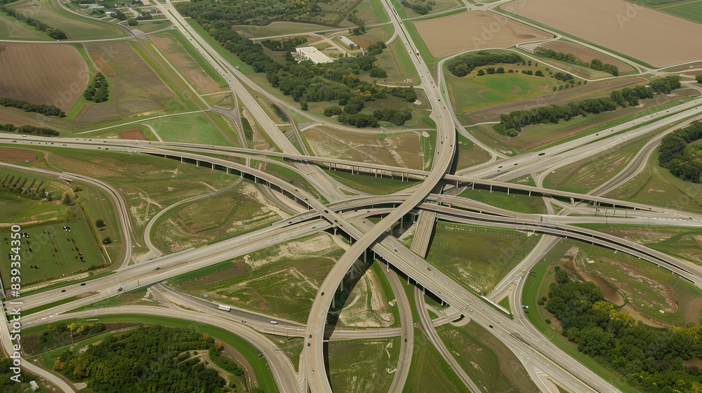 Highway Interchanges: Photos of complex highway interchanges or junctions, illustrating transportation networks and urban planning. Highway Interchanges: Photos of complex highway interchanges or junctions, illustrating transportation networks and urban planning.