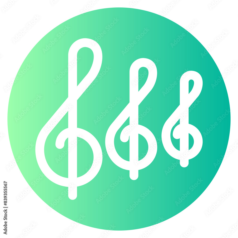 Fototapeta premium music gradient icon