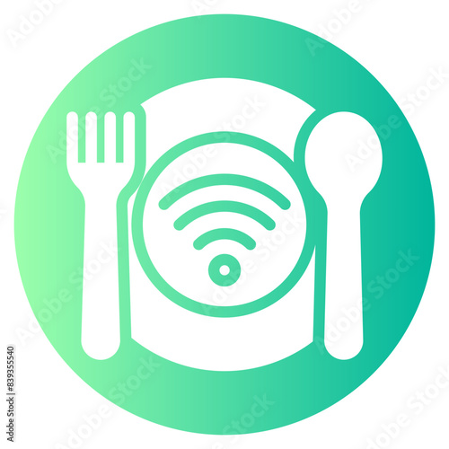 free wifi gradient icon