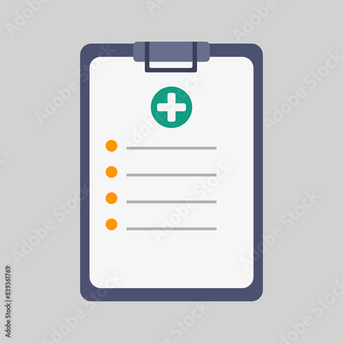Free Download Vector illustration of a medical clipboard  - GFXLoad