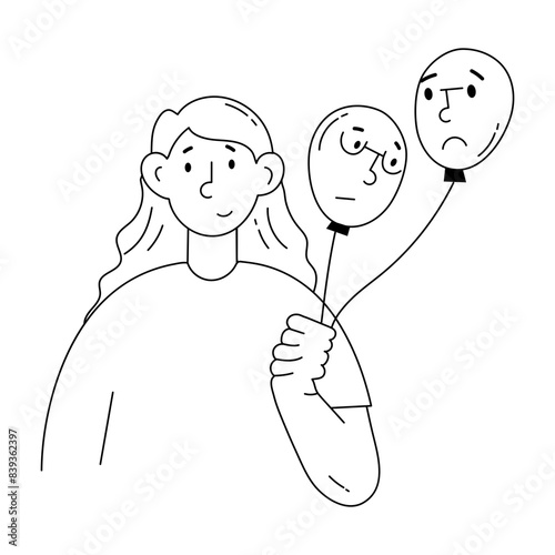 Check this doodle mini illustration of mood swings 