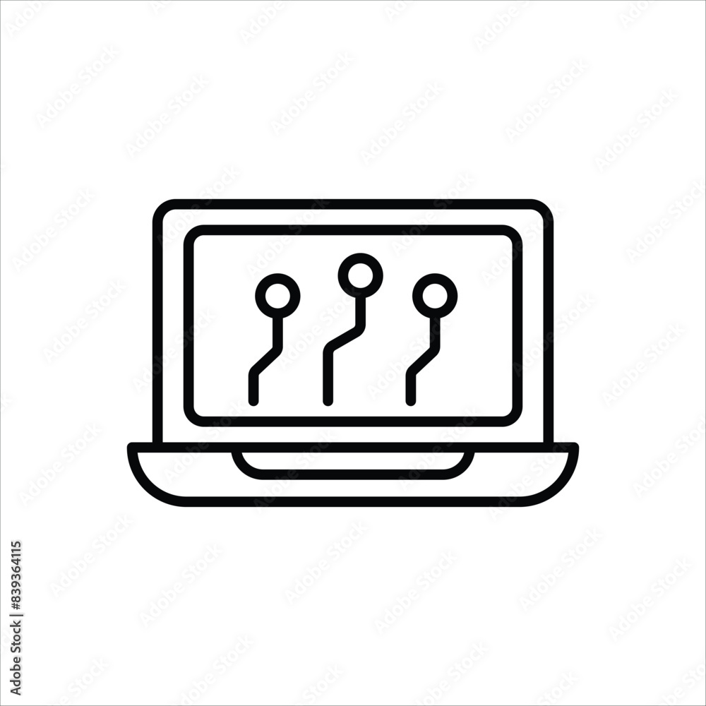 Laptop vector icon Laptop vector icon
