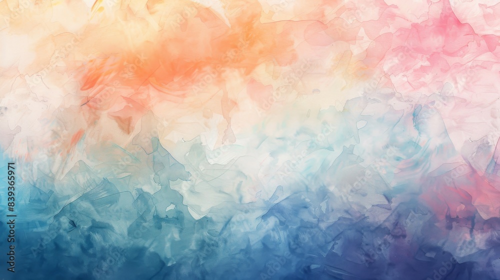 An abstract watercolor background with soft, blended hues in pastel colors, creating a calm and artistic feel An abstract watercolor background with soft, blended hues in pastel colors, creating a calm and artistic feel