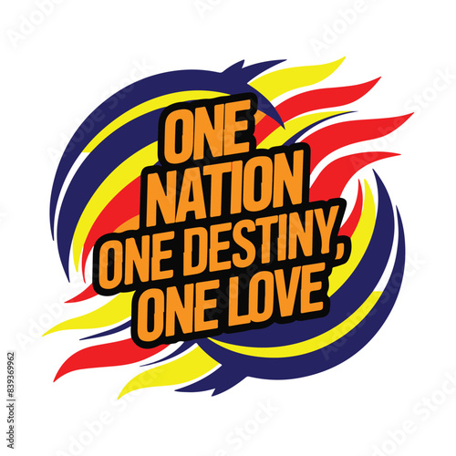 one nation one destiny one love t-shirt design
