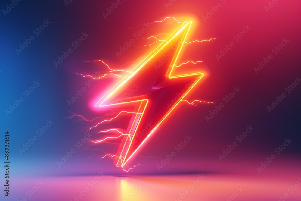 lightning bolt icon on dark background lightning bolt icon on dark background