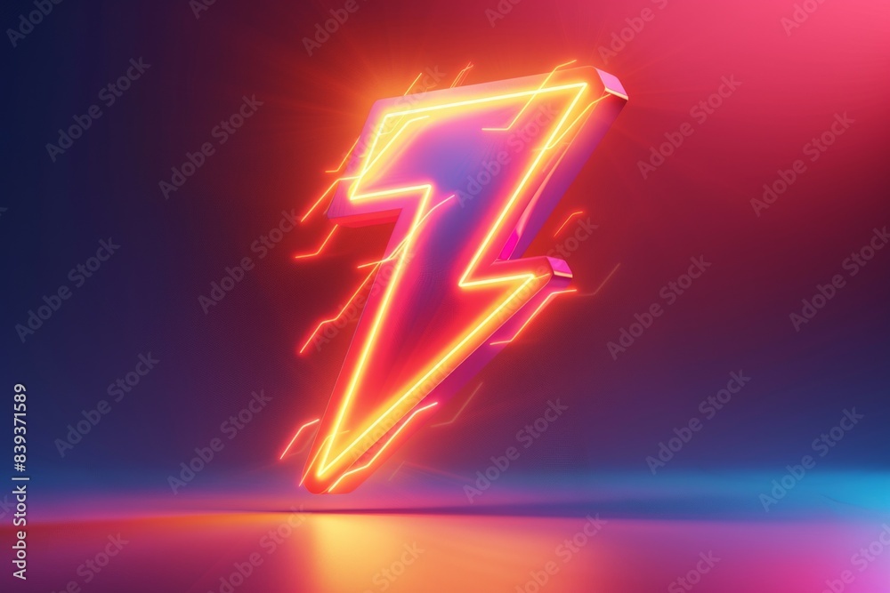 lightning bolt icon on dark background lightning bolt icon on dark background