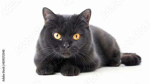 portrait of a cute cat isolated over white background