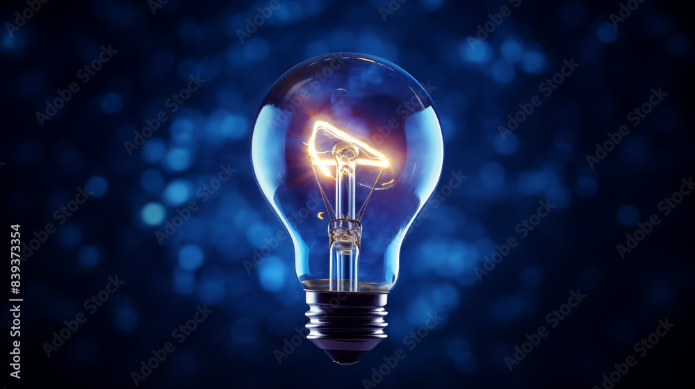 light bulb on blue background, concept of creativity light bulb on blue background, concept of creativity