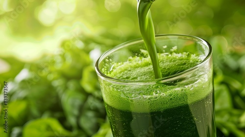 green juice in a glass generative ai