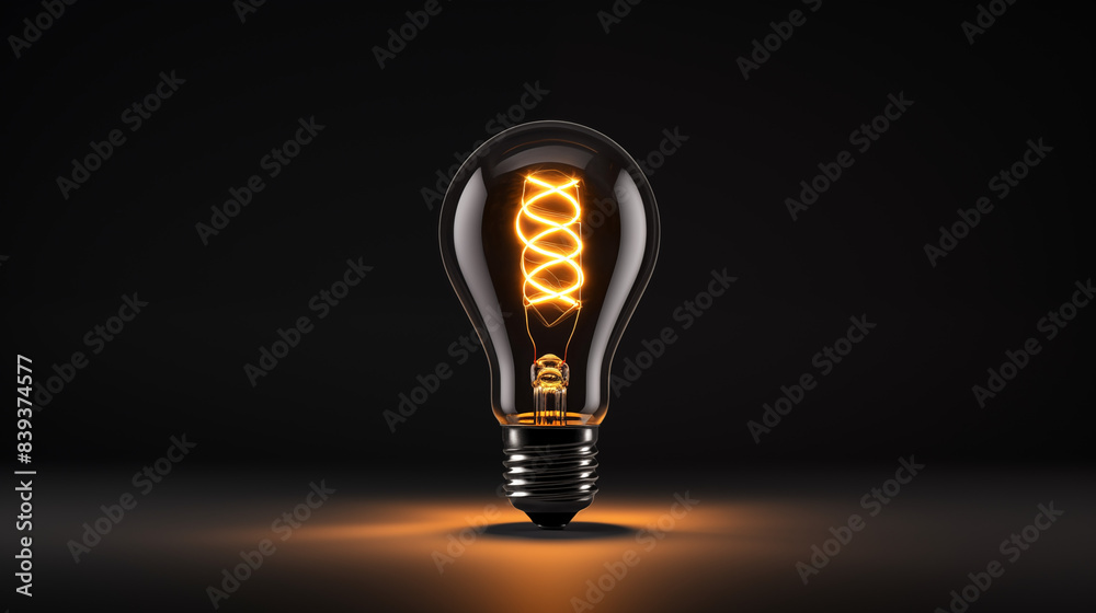 light bulb on black background, concepty of creativity light bulb on black background, concepty of creativity